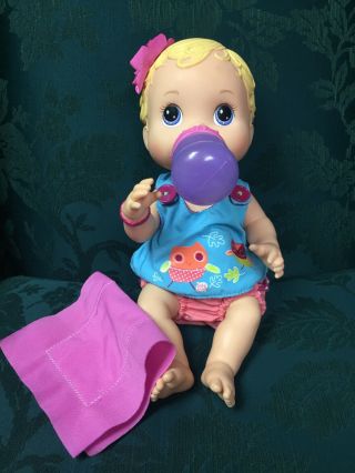 Baby Alive Doll With Bottle And Burp Cloth