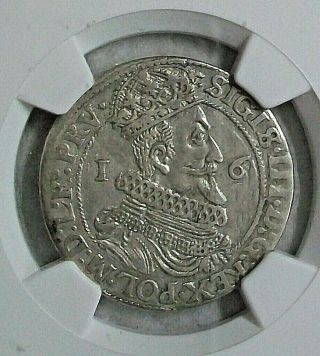 1623 Poland Danzig Sigismund Iii Ort Silver 1/4 Taler Ngc Xf - 45