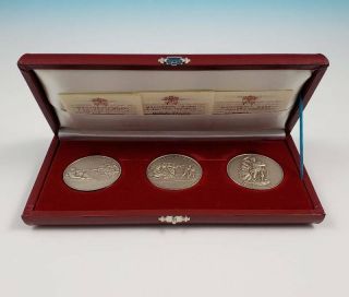 Rare Vatican Museums Commemorative Sterling Silver Medal Coin Set 1992 1993 1994