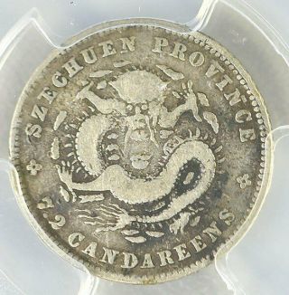 Dragon China - Szechuan 10 Cents 1898 - 08 PCGS F Detail 2