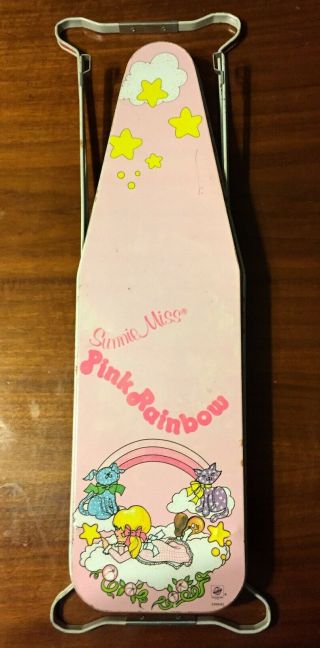 Sunnie Miss Pink Rainbow Ironing Board - Metal Tin Sunny Toy For Doll