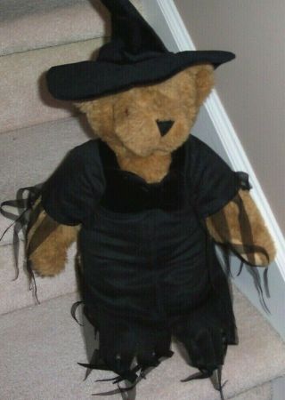 The Vermont Teddy Bear Company 16 " Jointed Halloween Witch Bear,