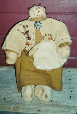 Primitive Snowmom And Baby,  Simple Pleasures From Maine,  Christmas,  Out Of Print