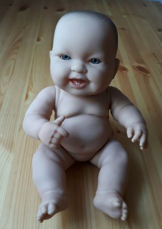 Berenguer Newborn Doll 13” Baby Vinyl Body Blue Eyes
