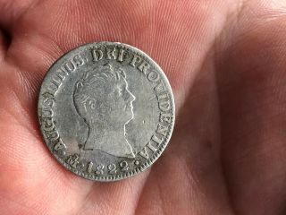 1822 Mexico 2 Reales Silver Coin