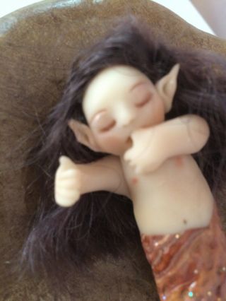 Baby Mermaid With Thumb In Mouth Doll