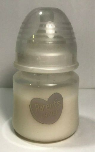 4 Oz Parents Choice Reborn Baby Bottle With Fake Formula Milk Inside