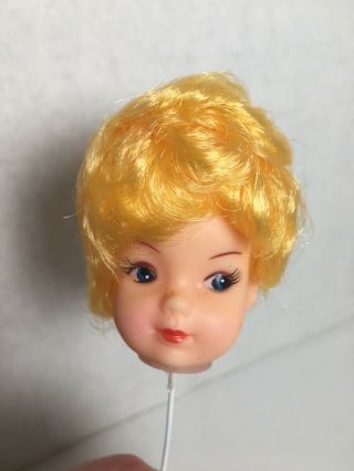 Set of 2 Two Inch Doll Heads Blonde Hair Blue Eyes Fibre Crafts? 2