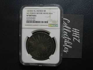 Ngc Mexico 1825 8 Reales Durango Dorl Silver Coin Vf Details Very Scarce