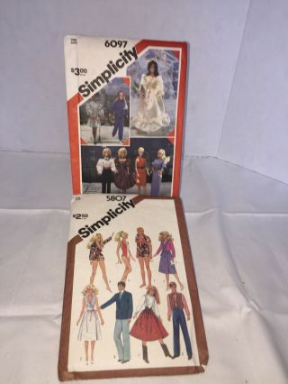 1980s Barbie Fashion Doll Clothing Sewing Patterns