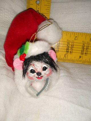 2009 Annalee Mouse In Santa Hat Christmas Ornament