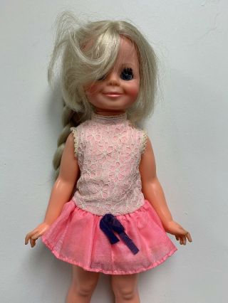 Vintage Ideal 1971 Velvet Doll Crissy Family Cousin Movin Groovin Hair Grow