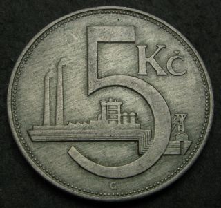 Czechoslovakia 5 Korun 1927 - Copper/nickel - Vf/xf - 2747