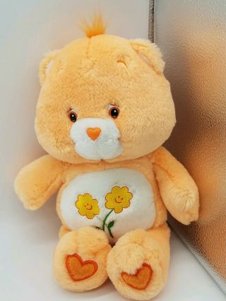 " Care Bears " Friends Bear 2002 13 " Plush " Sunflower Peach Toy