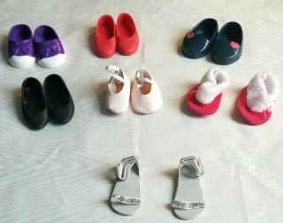 7 Pairs Of Shoes 18 " Dolls