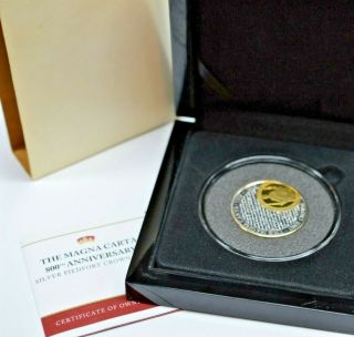 2015 The Magna Carta 800th Anniversary Silver Piedfort One Crown Coin