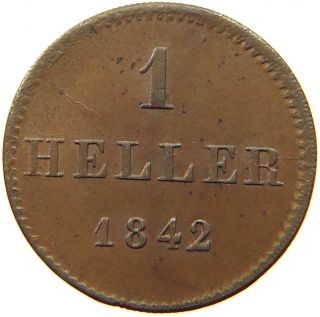 German States 1 Heller 1842 Nassau Rs 409