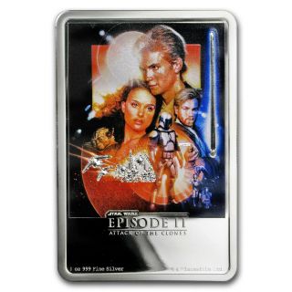 2018 Niue 1 Oz Silver $2 Star Wars Attack Of The Clones Poster - Sku 173035