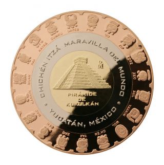 Trimetalica Cultura Maya Coin Casa De Moneda Mexico