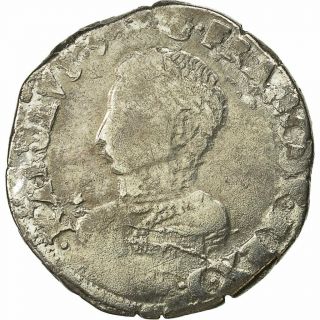 [ 491505] Coin,  France,  Charles Ix,  Teston,  1565,  Bayonne,  Vf (20 - 25),  Silver