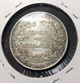 1888 Denmark 2 Kroner Only 101k mintage KM 799 AU 3