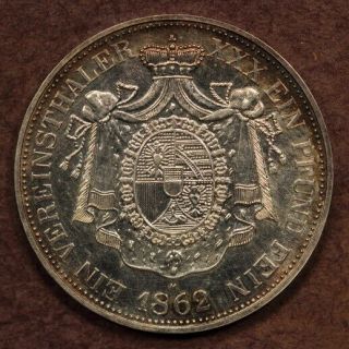Liechtenstein Thaler 1862 Silver Gembu - Restrike