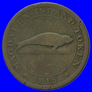 Canada Magdalen Island One Penny Token 1815
