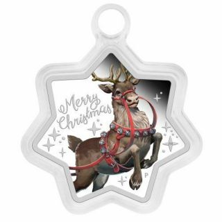 Star Shaped Christmas Reindeer - 2019 1 Oz Fine Silver Proof Coin - Perth