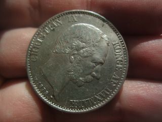 Xf 1875 Denmark 2 Kroner