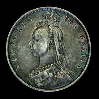 1888 Great Britain Half 1/2 Crown Silver Coin