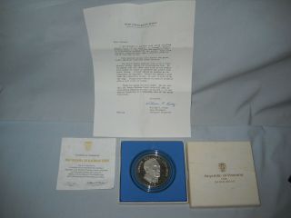 1974 Republic Of Panama 20 Balboas Silver Proof Coin/box/ Franklin Mint/