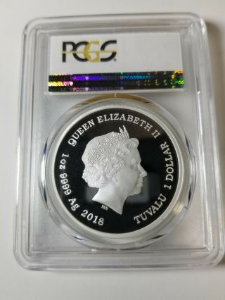 2018 - P $1 Tuvalu 50 Years of Planet of the Apes 1oz Silver Coin PCGS PR70DCAM 2
