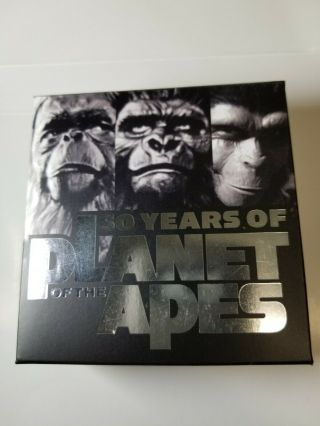 2018 - P $1 Tuvalu 50 Years of Planet of the Apes 1oz Silver Coin PCGS PR70DCAM 3