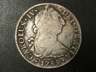 1789 Mexico - Spanish 8 Reales Silver Coin