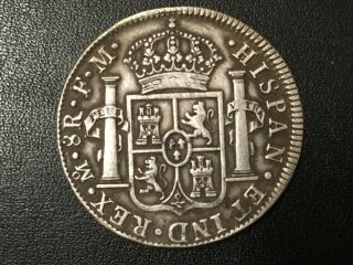 1789 MEXICO - SPANISH 8 REALES SILVER COIN 2