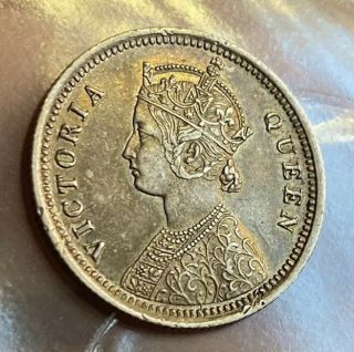 British India 1/4 Rupee 1876 Grade Gef