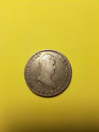 An 1816 Ferdin Vii Dei Gratia Mexico 8 Reales Silver Coin Spanish Colony