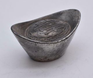 Chinese Silver / Silver Alloy Sycee Ingot 475 Grams
