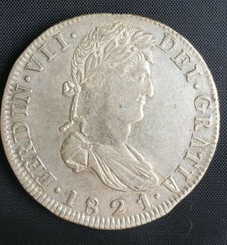 1821 Mexico Mexican War Of Independence Silver 8 Reales 8r Zacatecas Royalist