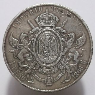 1 Peso 1866 Mo (mexico) Silver