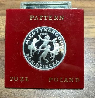 Poland 20 Zlotych,  1979 Proba Proof,  International Year Of The Child Silver