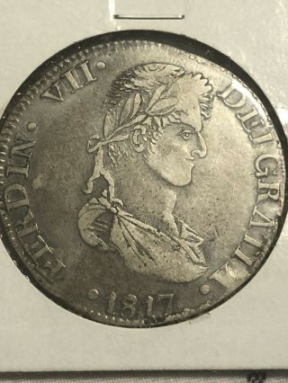 1817 Zs - Ag Mexico 8 Reales War Of Independence Zacatecas