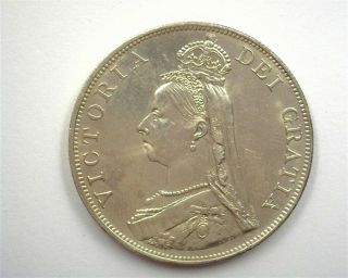 Great Britain 1887 Silver Double Florin Uncirculated Km 763