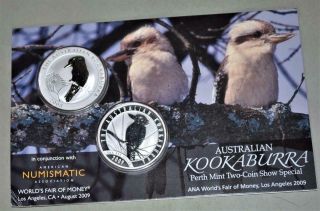 Australia 2008 And 2009 1 Dollar Kookaburra Silver Coins - World 