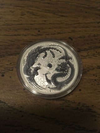 2017 Australia Dragon & Phoenix Error 1 Oz Silver Coin