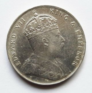 Straits Settlements: 1907 H Large Silver Dollar