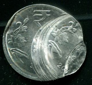 India Rs.  2/ - Coin Without Denomination & Both Side Multiple Strike Error,  Rare