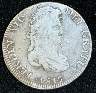 1816 Mexico 8 Reales 8r Zacatecas Zs Ag War Of Independence Km 111.  5