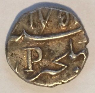 French India 1755 Silver Fanon (1/5 Rupee) Mahe Km67 -,  From Usa