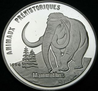 Congo 1000 Francs Cfa 1994 Proof - Silver - Mammoth - 674 ¤